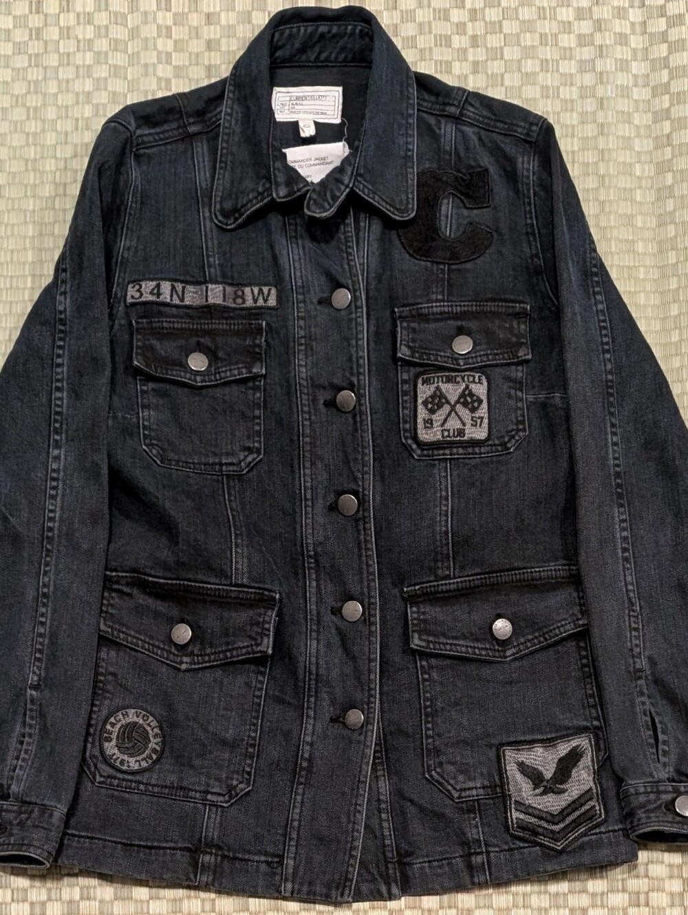 Current/Elliot The Commander Denim Motorcycle Jacket Women's Size 0